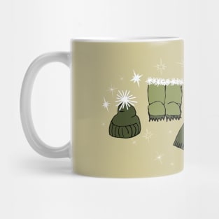 Winter weather snow lover gear cartoon illustration Mug